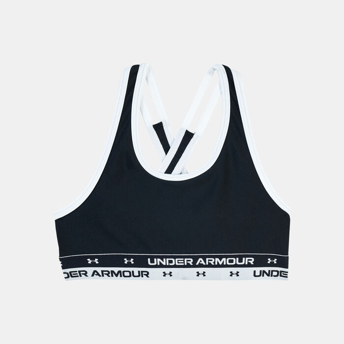 Under Armour Kids' UA Crossback Sports Bra Black image number 0