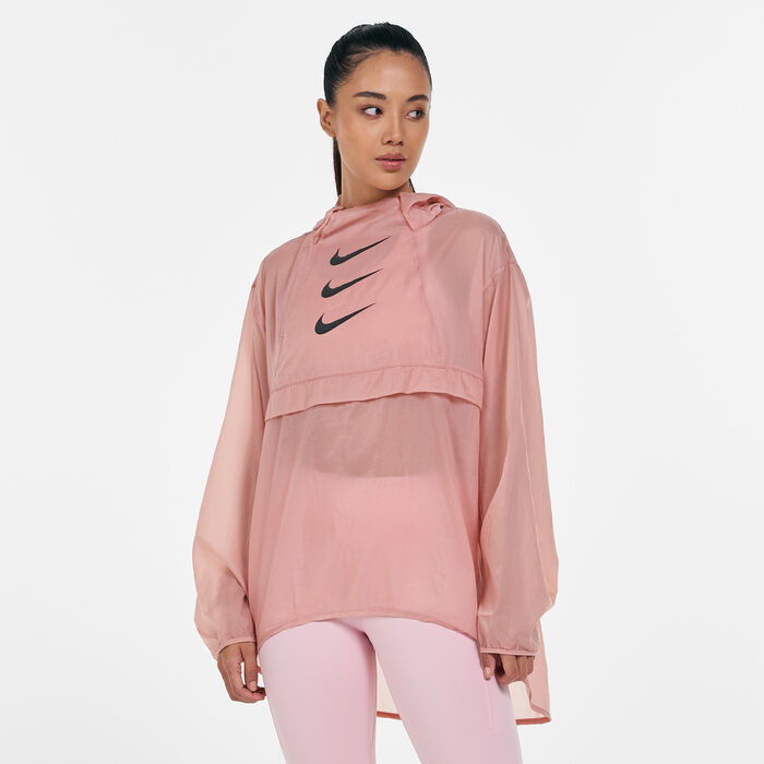 Nike Women's Run Division Pullover Packable Jacket Pink Nike Women's Run Division Pullover Packable Jacket Pink image number 0