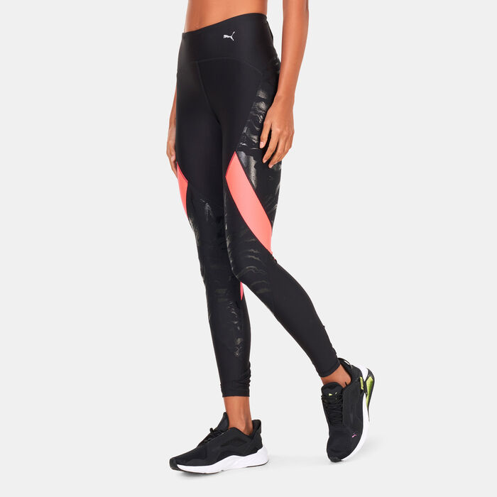 PUMA Women's ULTRAFORM High Waist Printed Running Leggings Black image number 0