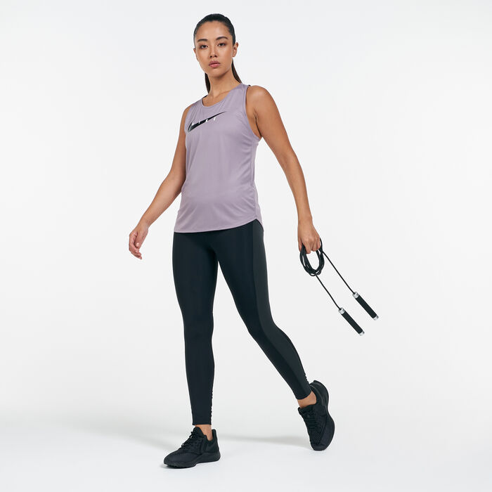 Nike Women's Swoosh Run Tank Top Grey Nike Women's Swoosh Run Tank Top Grey image number 2