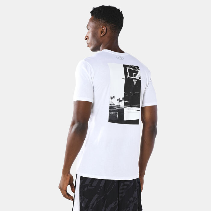 Under Armour Men's Basketball Photo T-Shirt White Under Armour Men's Basketball Photo T-Shirt White image number 1