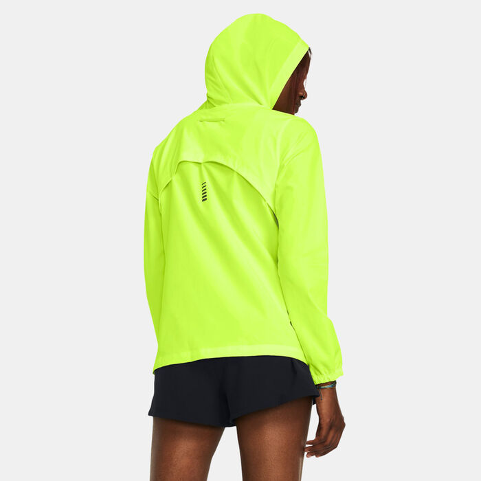 Under Armour Women's OutRun The Storm Running Jacket yellow image number 1