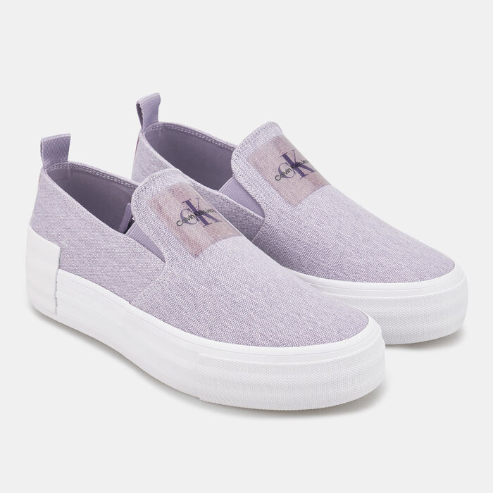 Calvin Klein Women's Bold Vulcanised Flatfrom Slip On Shoe Purple Calvin Klein Women's Bold Vulcanised Flatfrom Slip On Shoe Purple image number 1