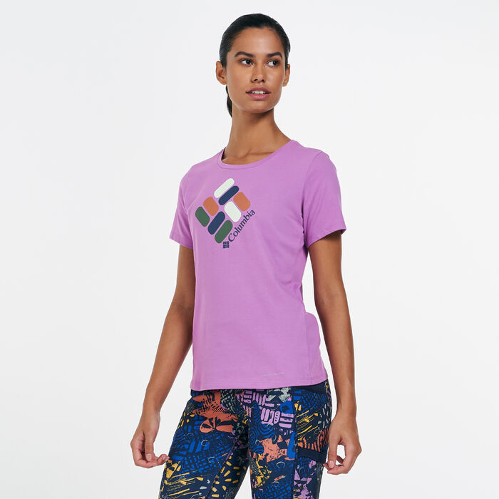 Columbia Women's Alpine Way™ Screen T-Shirt Pink Columbia Women's Alpine Way™ Screen T-Shirt Pink image number 0