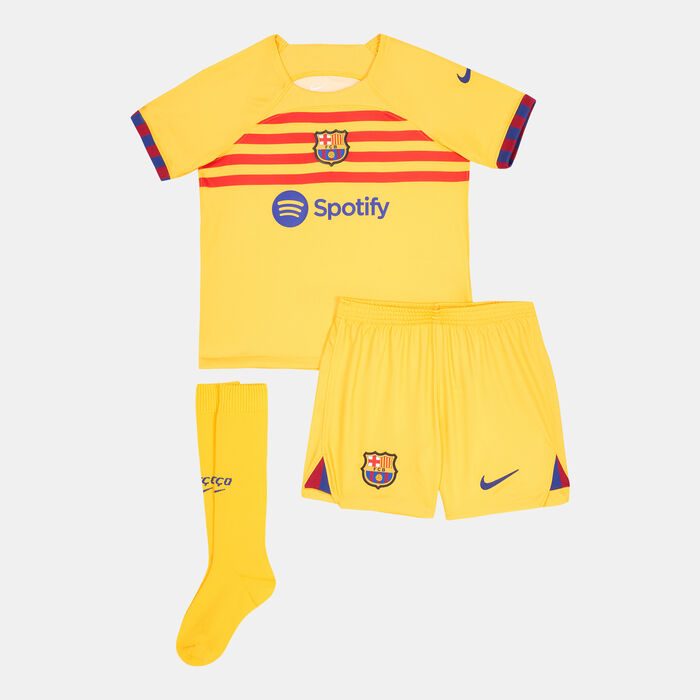 Nike Kids' F.C. Barcelona Dri-FIT 4th Kit - 2022/23 yellow image number 0