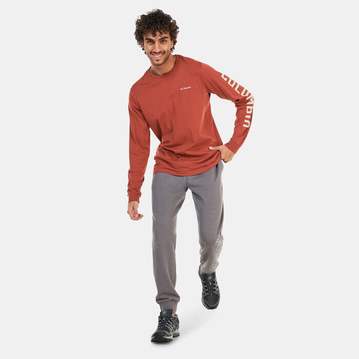Columbia Men's Rockaway River Graphic Long Sleeve T-Shirt Orange image number 2