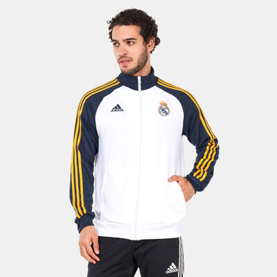 adidas Men's Real Madrid DNA 3-Stripes Track Jacket White