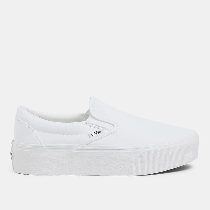 Vans Classic Stackform Unisex Slip-On Shoes White Vans Classic Stackform Unisex Slip-On Shoes White image number 0