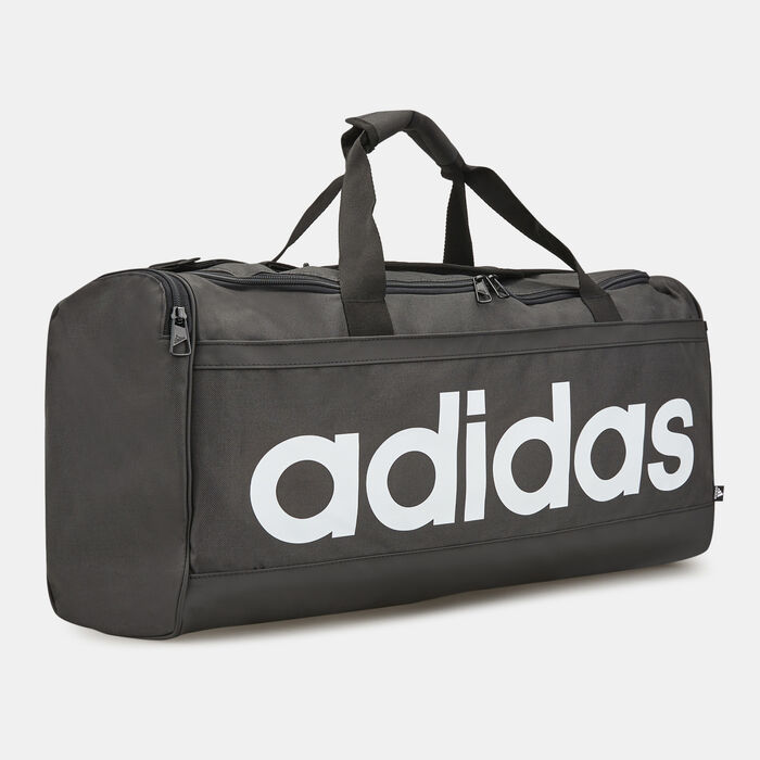 adidas Men's Essentials Linear Duffel Bag (Medium) Black adidas Men's Essentials Linear Duffel Bag (Medium) Black image number 2