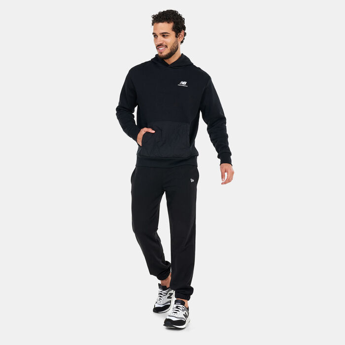 New Balance Men's Athletics Quilted Fleece Hoodie Black New Balance Men's Athletics Quilted Fleece Hoodie Black image number 2