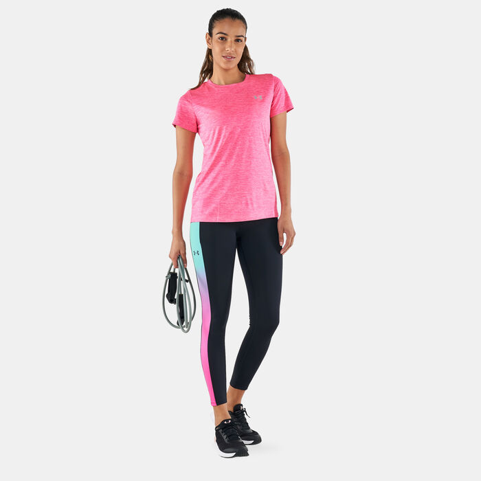 Under Armour Women's UA Tech™ Twist Training T-Shirt Pink Under Armour Women's UA Tech™ Twist Training T-Shirt Pink image number 2