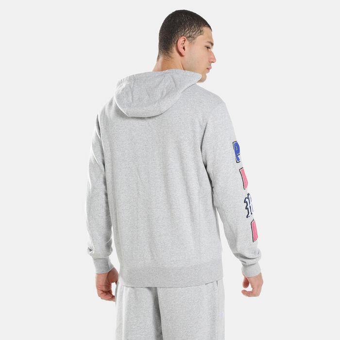 PUMA Men's Logo Full-Zip Hoodie Grey PUMA Men's Logo Full-Zip Hoodie Grey image number 1