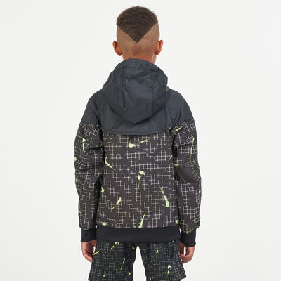 Nike Kids' Windrunner Allover Print Jacket yellow