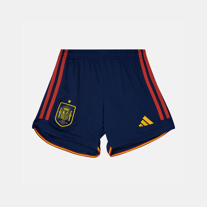 adidas Kids' Spain Stadium Home Shorts - 2022/23 Blue adidas Kids' Spain Stadium Home Shorts - 2022/23 Blue image number 0