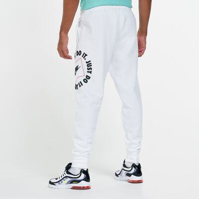 Nike Men's Sportswear Just Do It Sweatpants White Nike Men's Sportswear Just Do It Sweatpants White