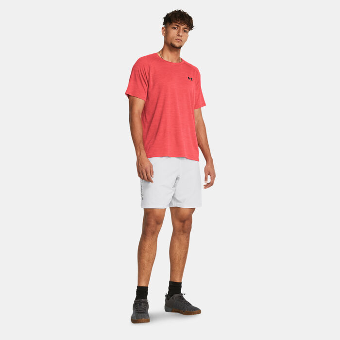 Under Armour Men's Tech Woven Wordmark Training Shorts Grey Under Armour Men's Tech Woven Wordmark Training Shorts Grey image number 2