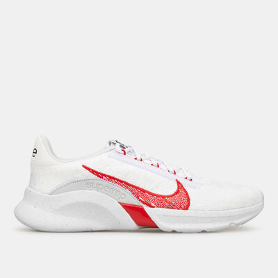 Nike Men's SuperRep Go 3 Next Nature Flyknit Training Shoes White Nike Men's SuperRep Go 3 Next Nature Flyknit Training Shoes White