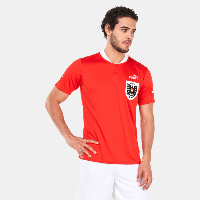 PUMA Men's Austria Home Official Jersey - 2022/23 Red PUMA Men's Austria Home Official Jersey - 2022/23 Red image number 0
