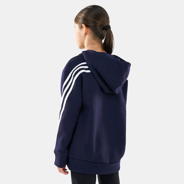 adidas Kids' Marimekko Primegreen 3-Stripes Hoodie Blue adidas Kids' Marimekko Primegreen 3-Stripes Hoodie Blue image number 1