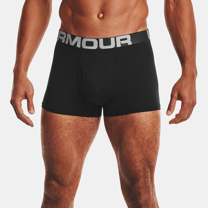 Under Armour Men's UA Charged Cotton 3-in 1 Briefs (3 Pack) Black image number 0