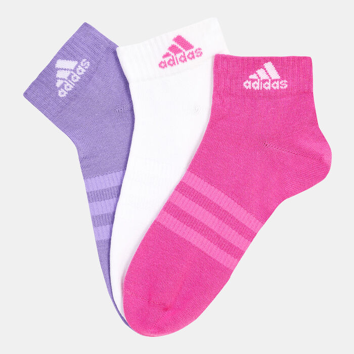 adidas Thin and Light Ankle Socks (3 Pack) White adidas Thin and Light Ankle Socks (3 Pack) White image number 0