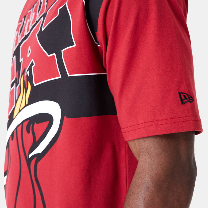 New Era Men's NBA Miami Heat Large Wordmark T-Shirt Red New Era Men's NBA Miami Heat Large Wordmark T-Shirt Red image number 3