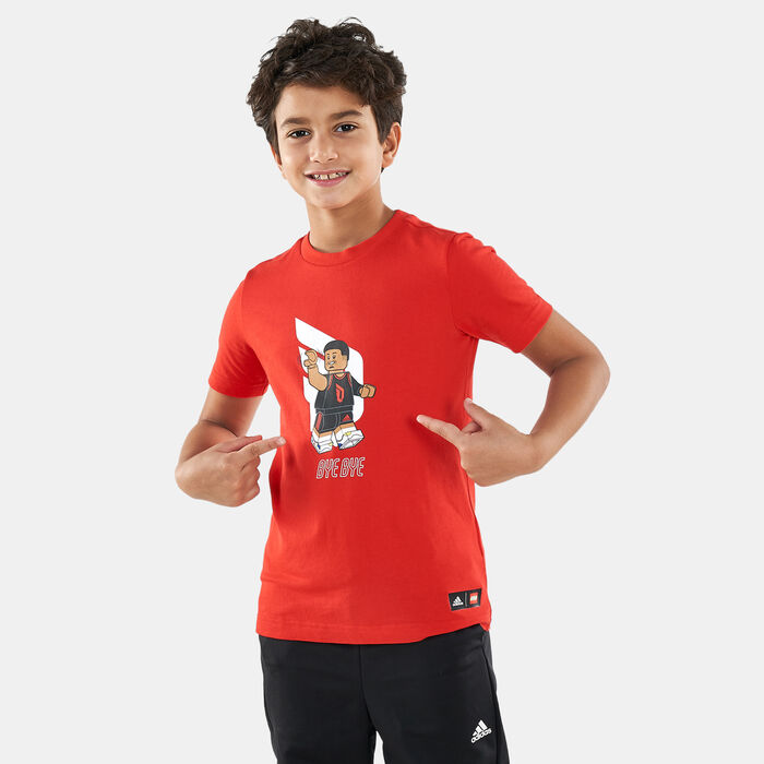 adidas Kids' Basketball T-Shirt Red adidas Kids' Basketball T-Shirt Red image number 0