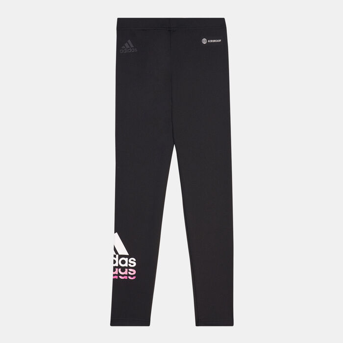 adidas Kids' Badge of Sport Logo Leggings Black adidas Kids' Badge of Sport Logo Leggings Black image number 1