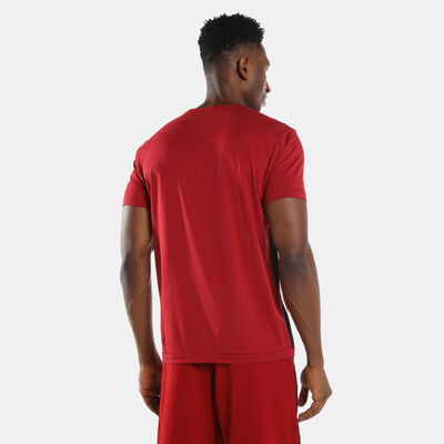 EA7 Emporio Armani Men's Train Logo Series Side Tape T-Shirt Red