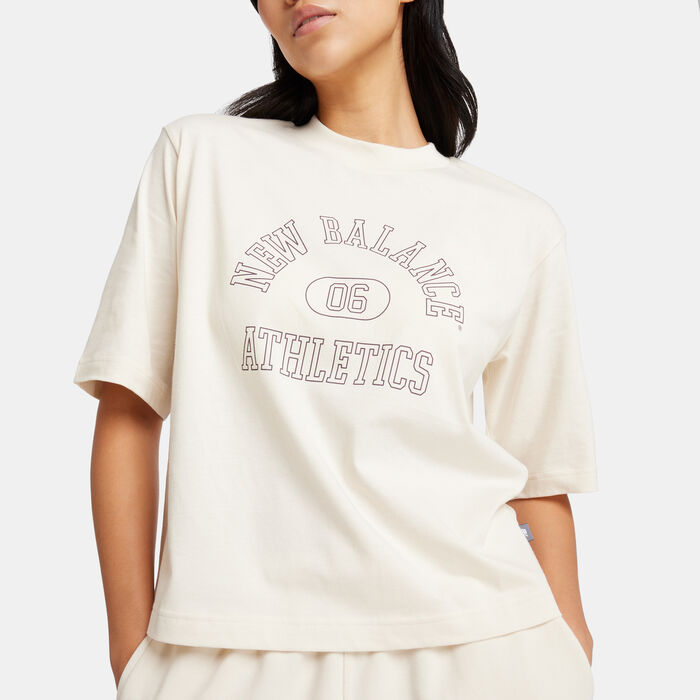 New Balance Women's Graphic Jersey T-Shirt Brown New Balance Women's Graphic Jersey T-Shirt Brown image number 3