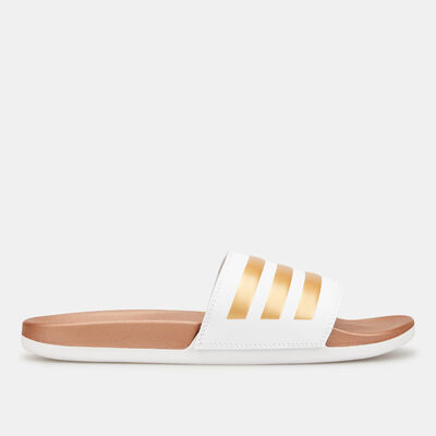 adidas Women's Adilette Comfort Slides Gold
