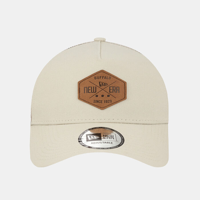 New Era Men's Heritage Patch A-Frame Trucker Cap Beige New Era Men's Heritage Patch A-Frame Trucker Cap Beige image number 0