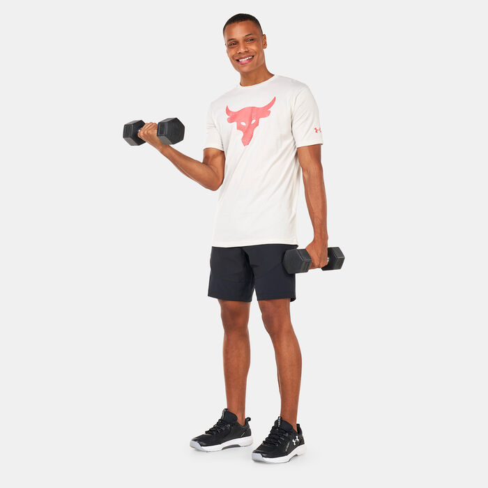 Under Armour Men's Project Rock Brahma Bull T-Shirt White Under Armour Men's Project Rock Brahma Bull T-Shirt White image number 2