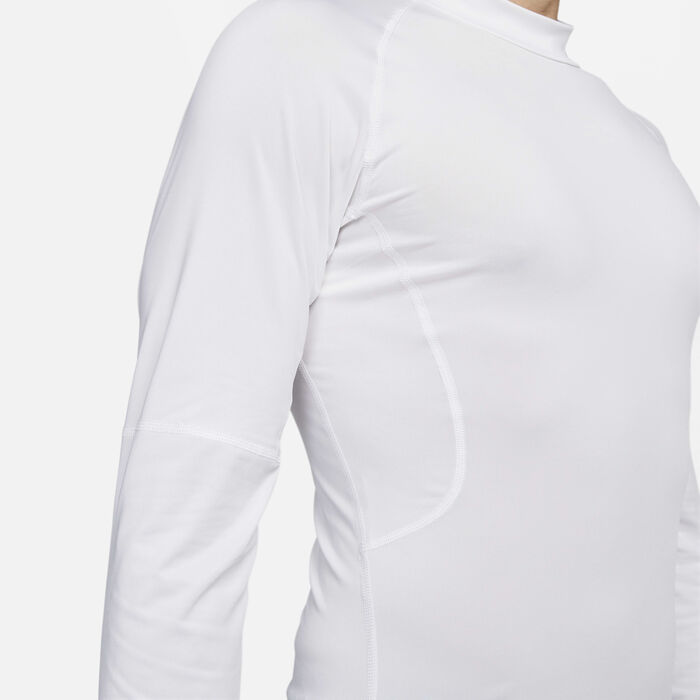 Nike Men's Pro Dri-FIT Fitness Mock-Neck Top White image number 5