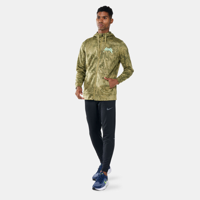 Nike Men's Therma-FIT Fleece Hoodie Green Nike Men's Therma-FIT Fleece Hoodie Green image number 2
