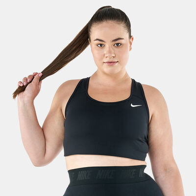 Nike Women's Dri-FIT Swoosh Non-Pad Sports Bra (Plus Size) Black