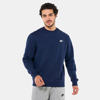 Nike Men's Sportswear Club Fleece Crew Sweatshirt Blue