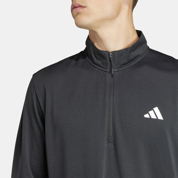 adidas Men's Train Essentials Training 1/4-Zip Top Black image number 3