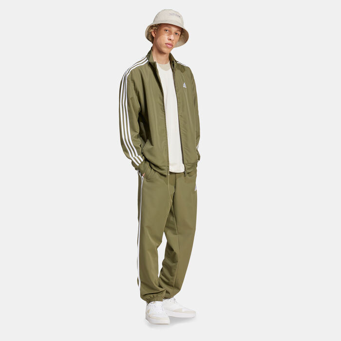 adidas Men's 3-Stripes Woven Track Suit Green adidas Men's 3-Stripes Woven Track Suit Green image number 2