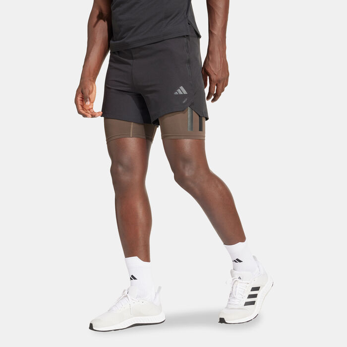 adidas Men's Power 2-In-1 Training Shorts Black adidas Men's Power 2-In-1 Training Shorts Black image number 0