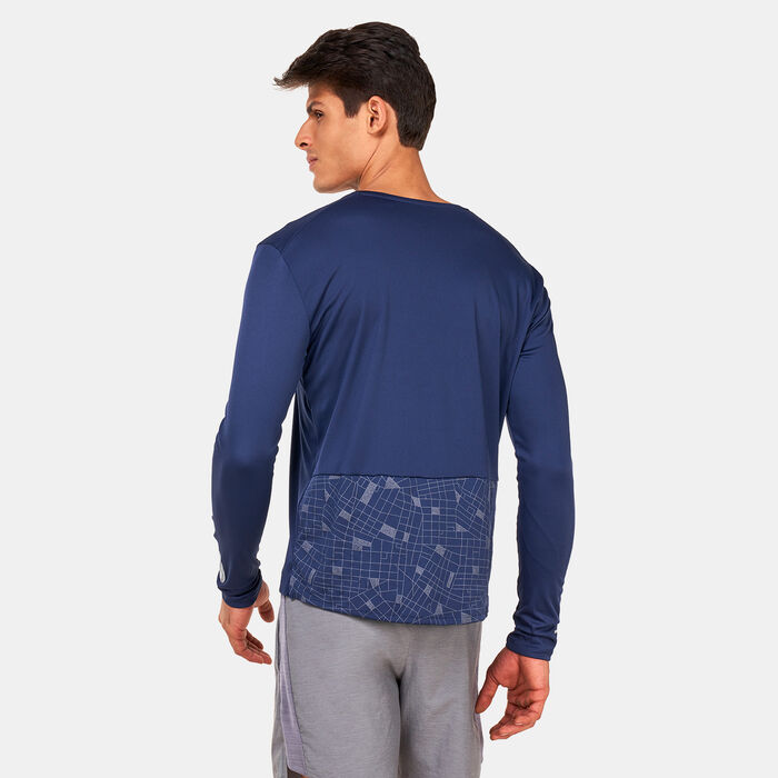 Nike Men's Dri-FIT Miler Run Division Long Sleeves Top Blue Nike Men's Dri-FIT Miler Run Division Long Sleeves Top Blue image number 1