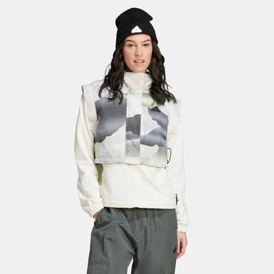 adidas Women's City Escape Printed Crop Vest Green