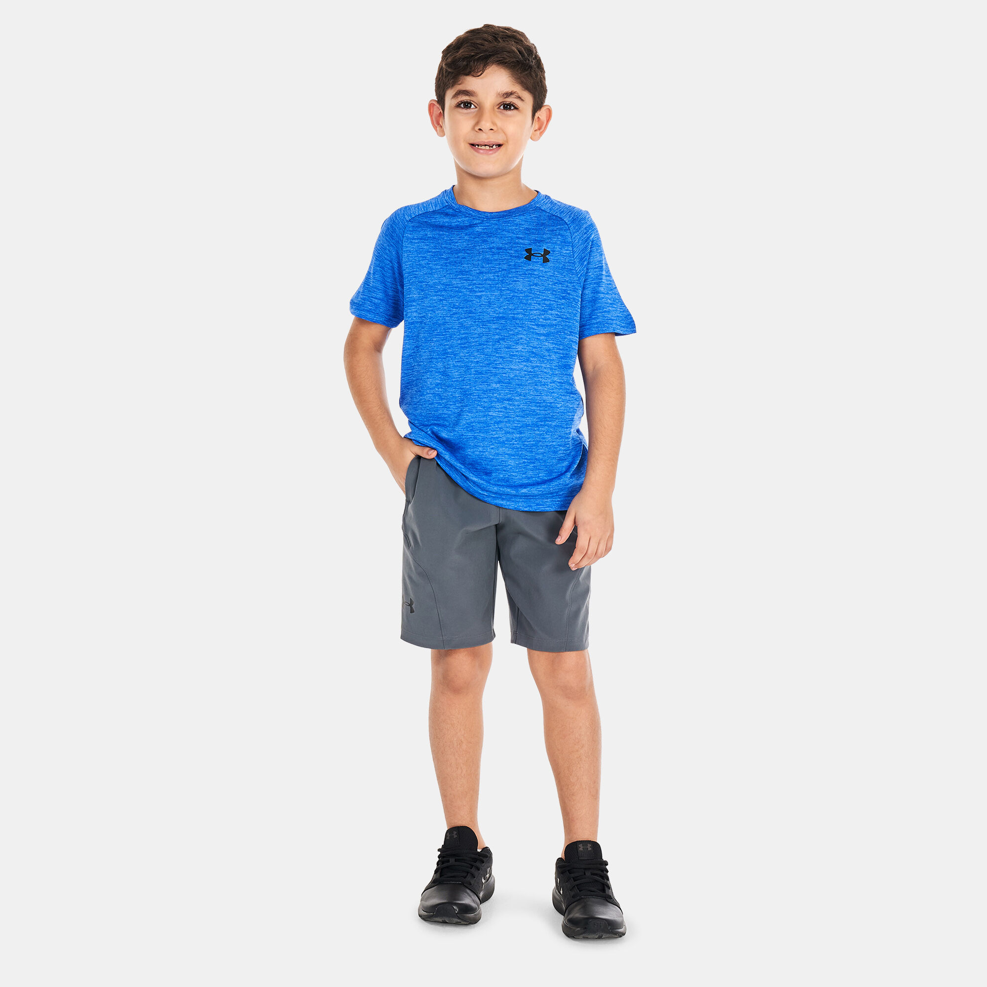 Under armour t shirts blue kids cheap
