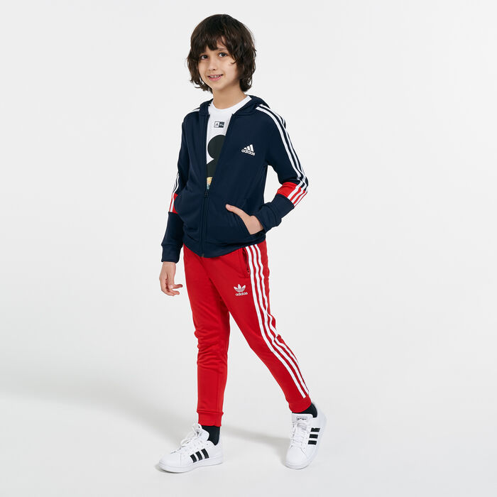 adidas Kids' 3-Stripes Primeblue AEROREADY Hoodie Blue adidas Kids' 3-Stripes Primeblue AEROREADY Hoodie Blue image number 2