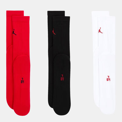 Jordan Everyday Crew Socks (3 Pairs) Red