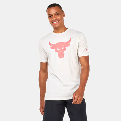 Under Armour Men's Project Rock Brahma Bull T-Shirt White Under Armour Men's Project Rock Brahma Bull T-Shirt White