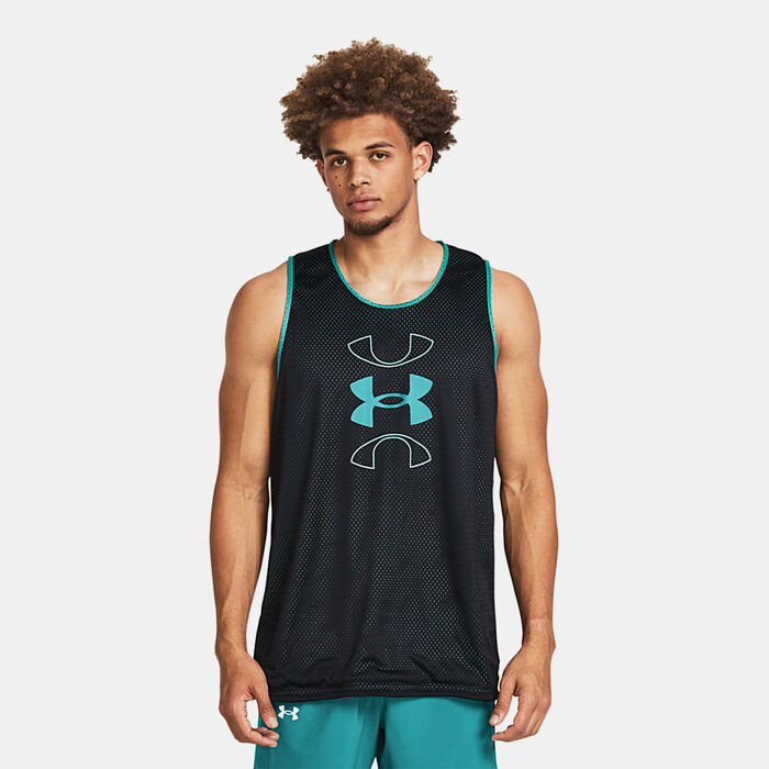 Under Armour Men's Zone Reversible Basketball Top Green Under Armour Men's Zone Reversible Basketball Top Green image number 2