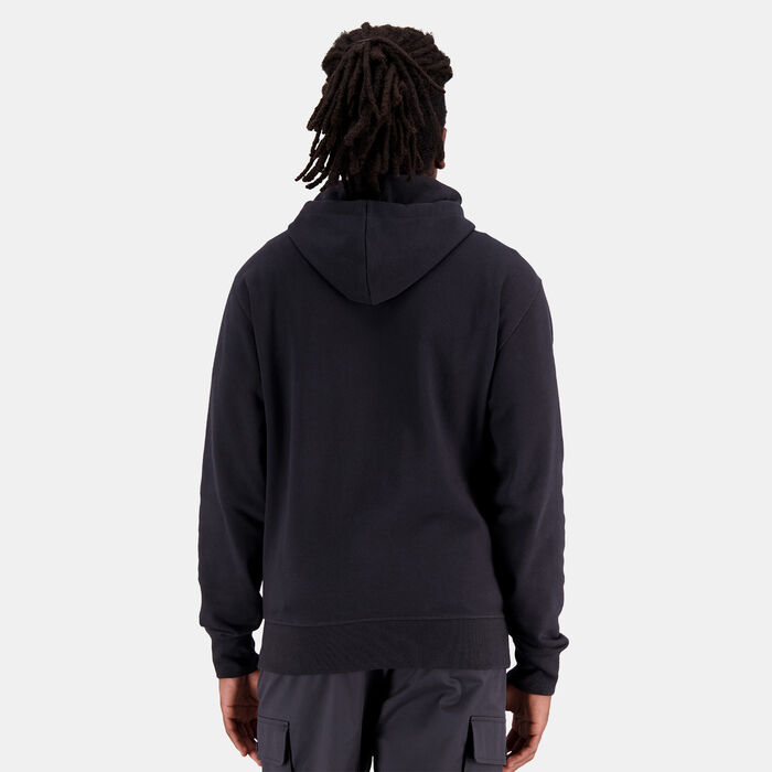 New Balance Men's Essentials Stacked Logo Hoodie Black New Balance Men's Essentials Stacked Logo Hoodie Black image number 1