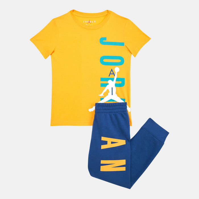 Jordan Kids' Line Up T-Shirt and Pants Set Blue Jordan Kids' Line Up T-Shirt and Pants Set Blue image number 0