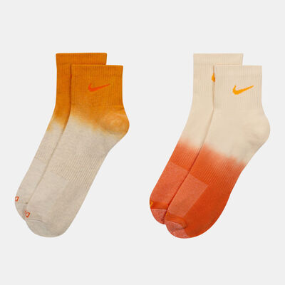 Nike Everyday Plus Cushioned Ankle Socks (2 Pairs) Orange